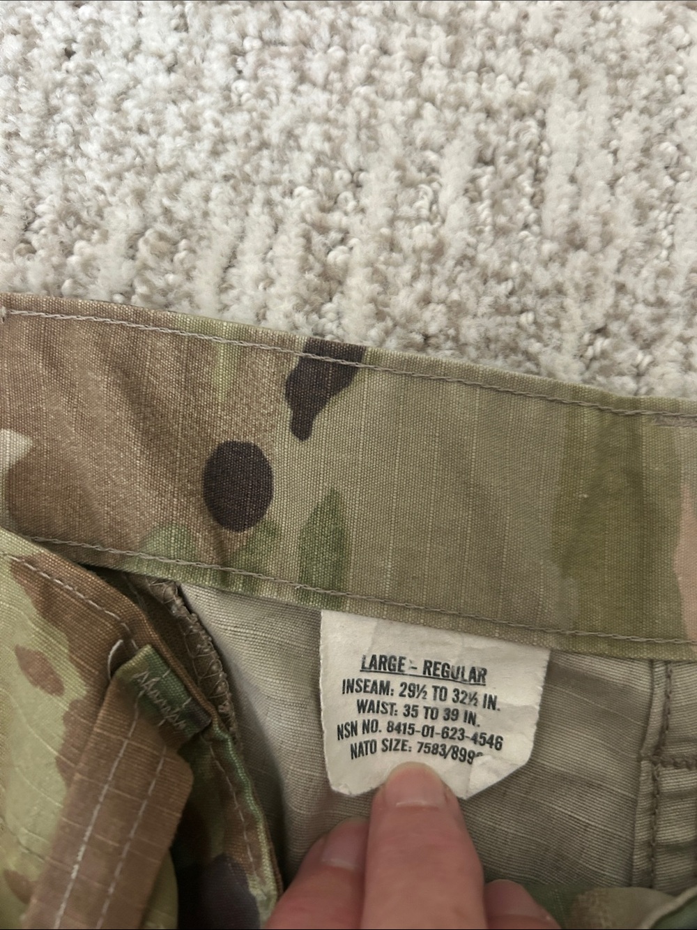 USAF Men's Camo Cargo Pants- Two pair - Picture 3 of 7